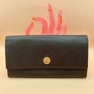 EUC Bvlgari Brown Flap Wallet 7.5x4
